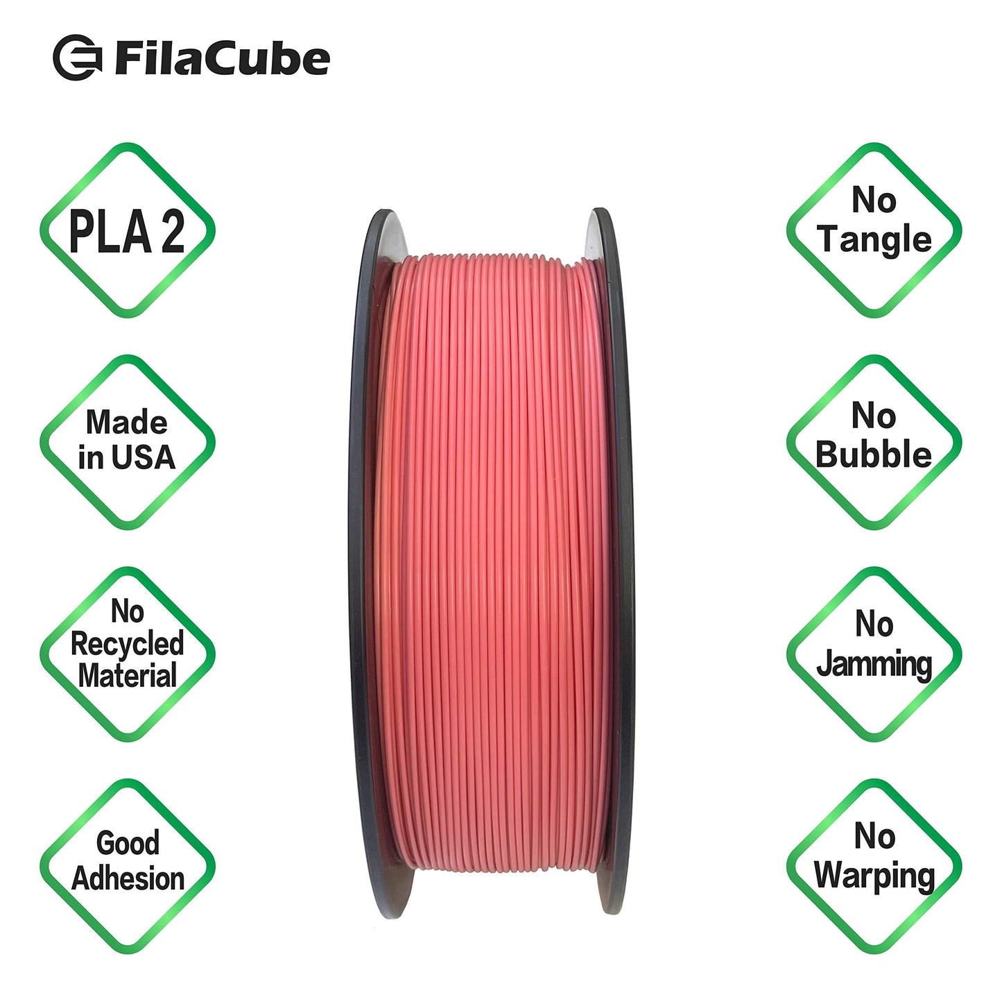 Filacube 1.75Mm Pla 2Nd Gen 3D Printing Filament - 1Kg Hot Pink (Pantone 17-1937) [Made In Usa]