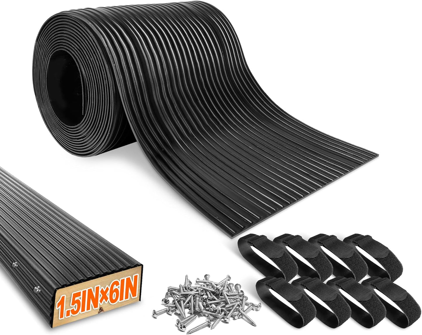 PE Waterproof Bunk Wrap Kit 24ft Roll, Boat Trailer Bunk Carpet with Install Screw and Strap, Bunk Wrap for Boat Trailers Replacement Synthetic Bunk Cover for Loading and Unloading Boats
