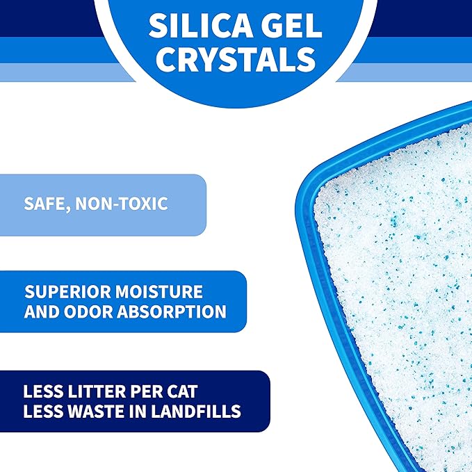 Litter Pearls Tracksless Unscented Non-Clumping Crystal Cat Litter with Odorbond, 20 Pounds