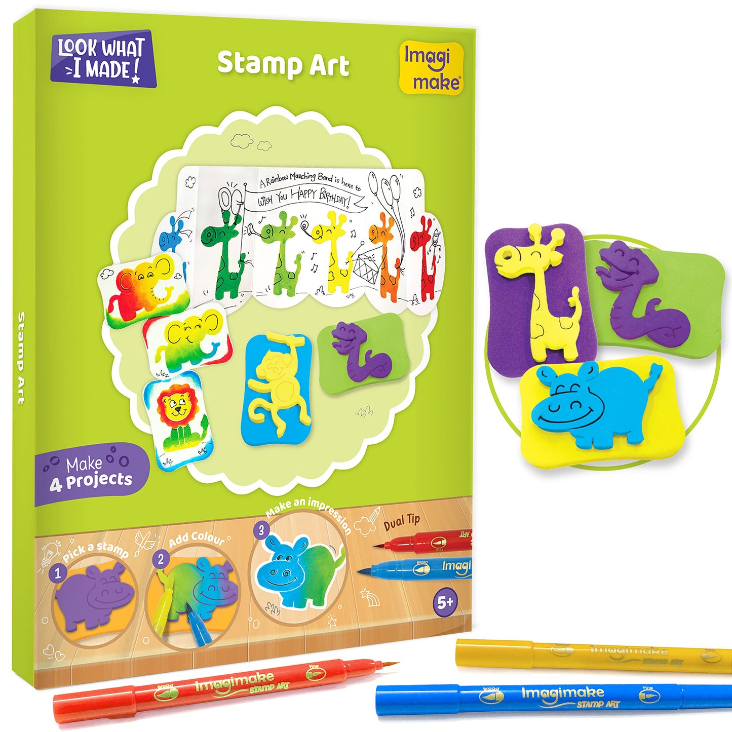 Imagimake 5-in-1 Awesome Craft Kit | Includes 15+ Projects | Crafts for Kids Ages 4-8 | 5 to 7 Year Old Girl Birthday Gifts | Arts and Crafts for Kids Ages 6-8 | 6 Year Old Girl Birthday Gift