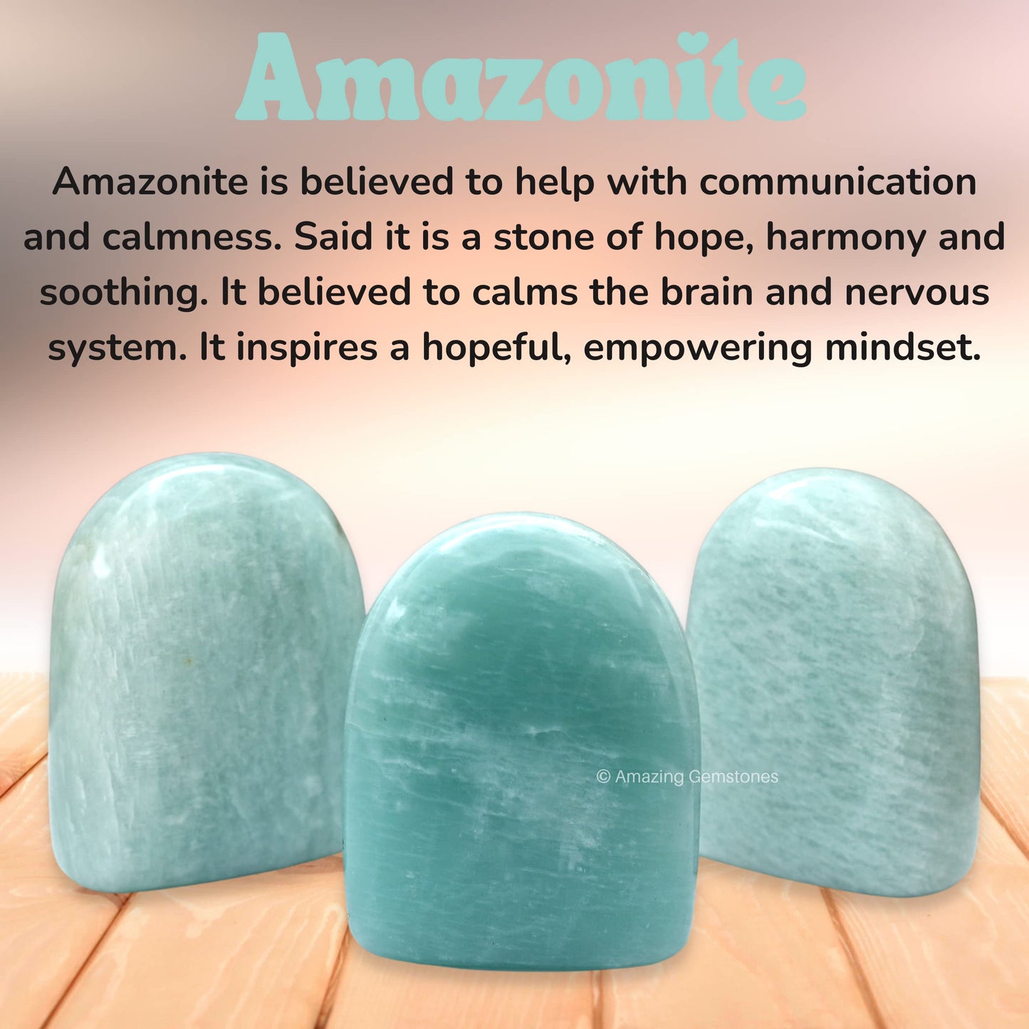 Amazing Gemstone Amazonite Crystal Standing Palm Stone - Amazonite Palm Stones and Crystals, A++ Grade Gemstones and Crystals - Healing Crystals and Healing Stones Office Home Decor Gifts