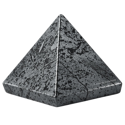 Amazing Gemstone Hematite Pyramid Crystal Healing Stones - 1.5" Great Pyramid Figurine of Natural Stone Pyramid for Meditation, Reiki, Chakra Balancing and Crystal Pyramids Grid