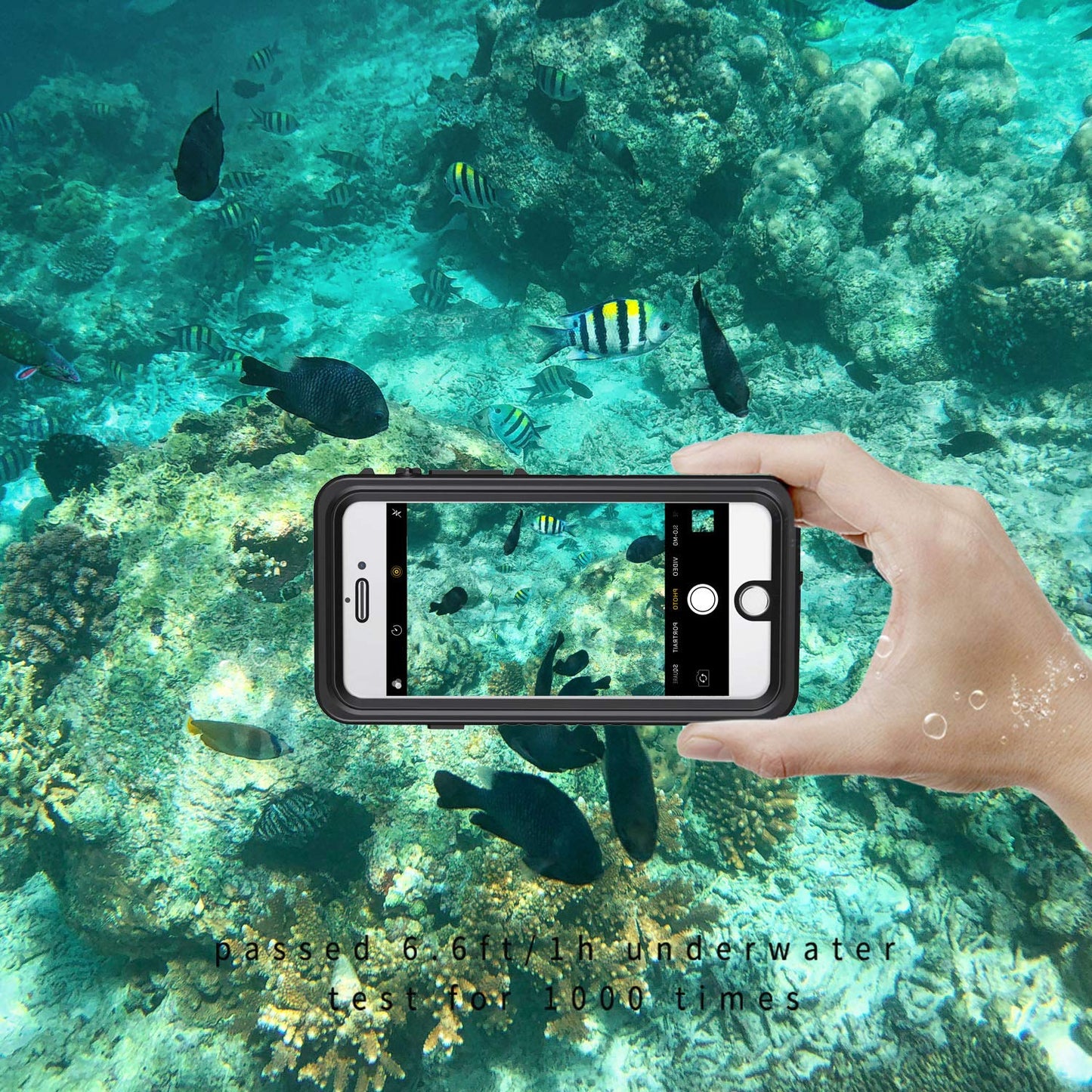 Lanhiem For Iphone 8 Plus Case, For Iphone 7 Plus Case, Ip68 Waterproof Dustproof Case With Built-In Screen Protector, Full Body