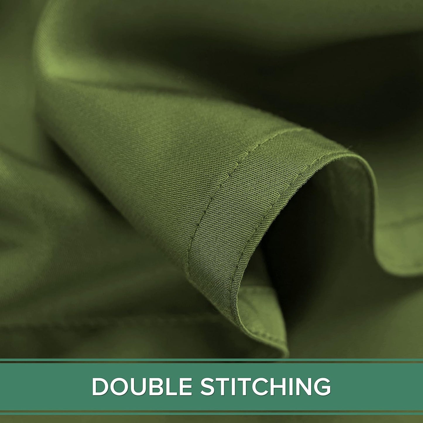 California King Sheets by Pure Bamboo, Genuine 100% Organic Viscose Derived from Bamboo Bed Sheet Set, Soft & Cooling, Double Stitching, Lifetime Quality Promise (California King, Pesto)