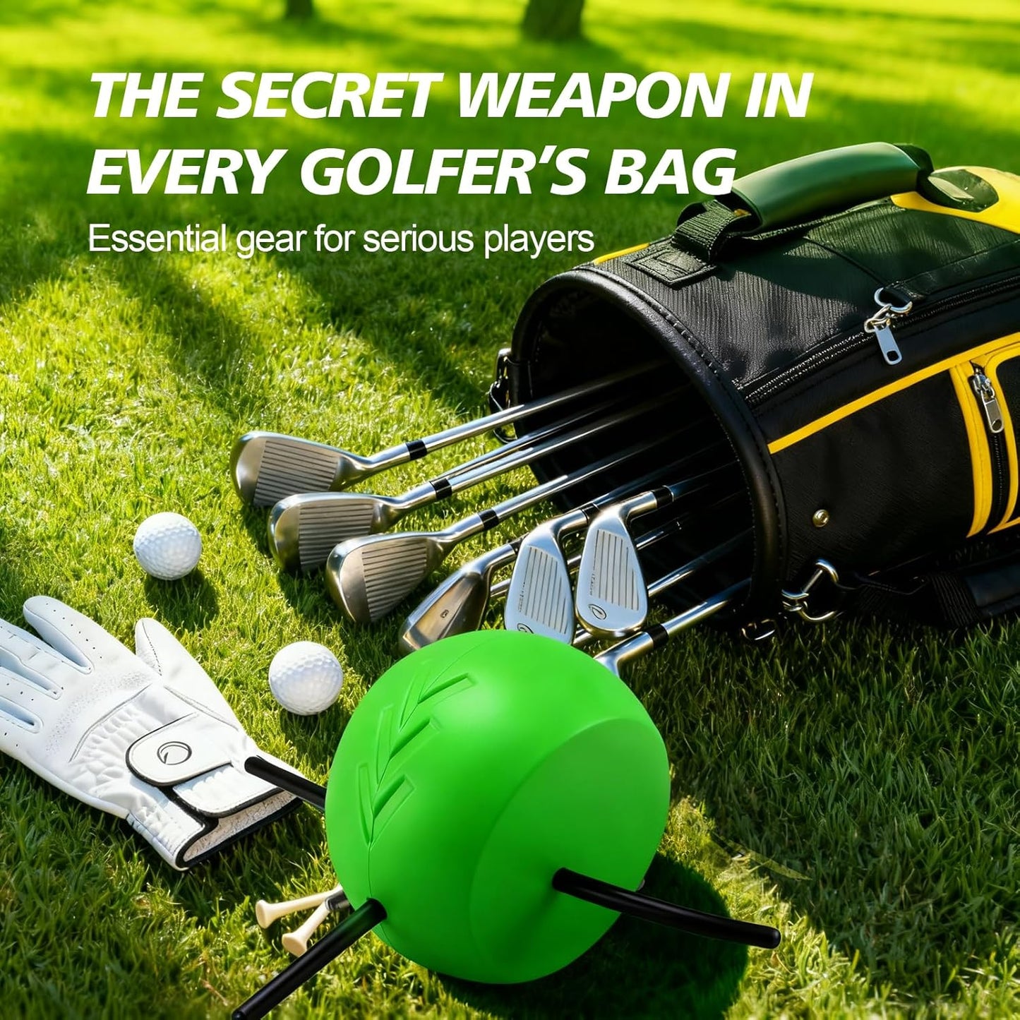 The Connector Golf Training Aid, Golf Swing Trainer for Posture Correction and Arm Positioning, Helps Improve Swing Mechanics and Accuracy