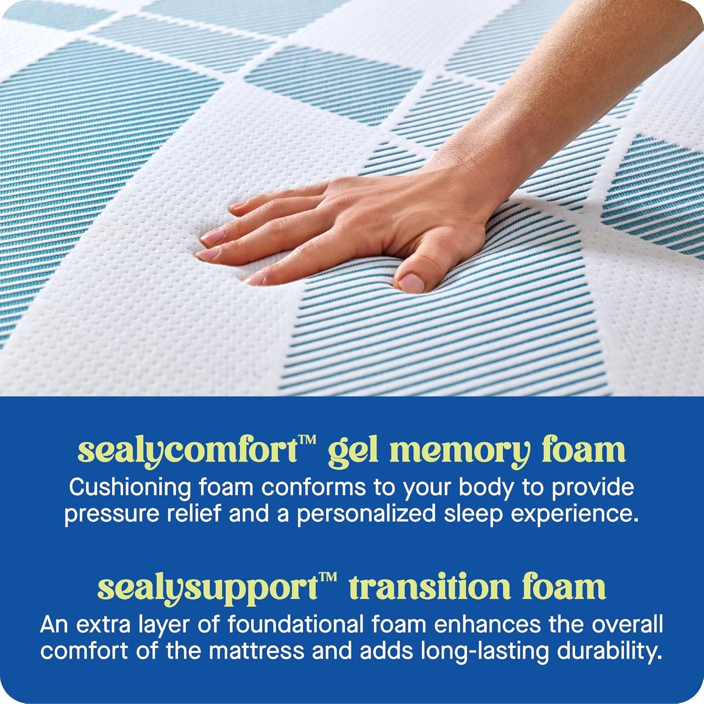 Sealy Dreamlife 12" Foam Mattress-in-a-Box, Twin XL, SealyComfort Gel Memory Foam, SealySupport Transition Foam, Surface-Guard Technology