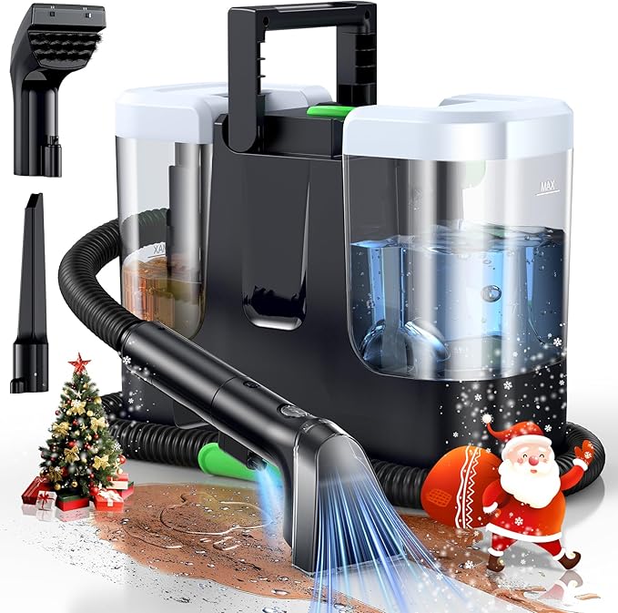 LABIGO Upholstery & Couch Cleaner Machine, 18Kpa Portable Carpet Cleaner Machine for Deep Cleaning, Spot Cleaner and Carpet Shampooer for Pet Messes, Rug, Furniture, Mattress, Sofa, Stairs & Car