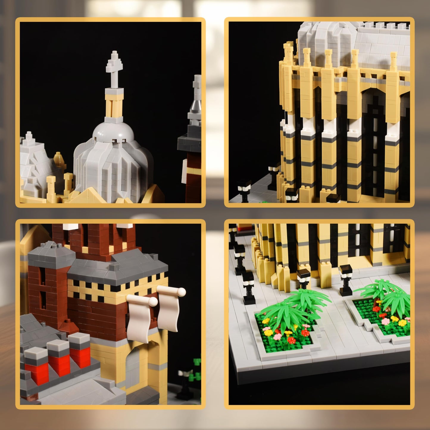 KLMEi World Famous Architecture Micro Building Blocks Set 6650PCS - Germany Aachen Cathedral DIY Collectible Model for Lovers, Adults or Teens Ages of 14+, in Living Room or Office Decorative Items