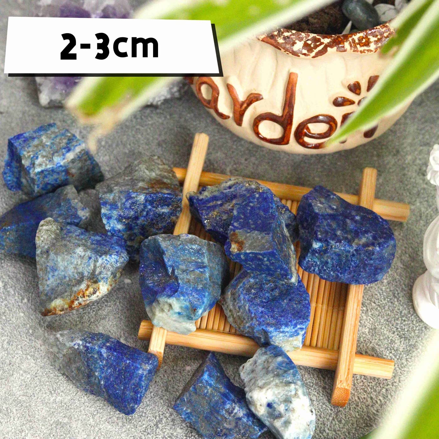 YATOJUZI Lapis Lazuli 1lb Bulk Natural Healing Crystals Raw Rough Rocks Stones Sets for Cabbing Tumbling Cutting Lapidary Polishing Reiki Crytsal Healing Wire Wrapping Decoration Gemstone