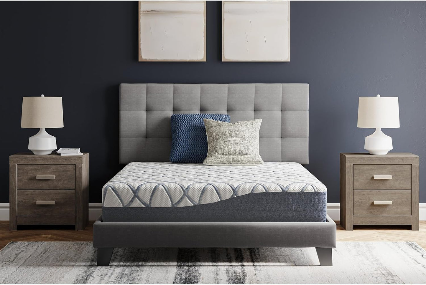 Signature Design by Ashley 10 Inch Chime Elite 2.0 Firm Green Tea Memory Foam Mattress for Cool Sleep and Pressure Relief, Twin, Fiberglass Free, Mattress In A Box