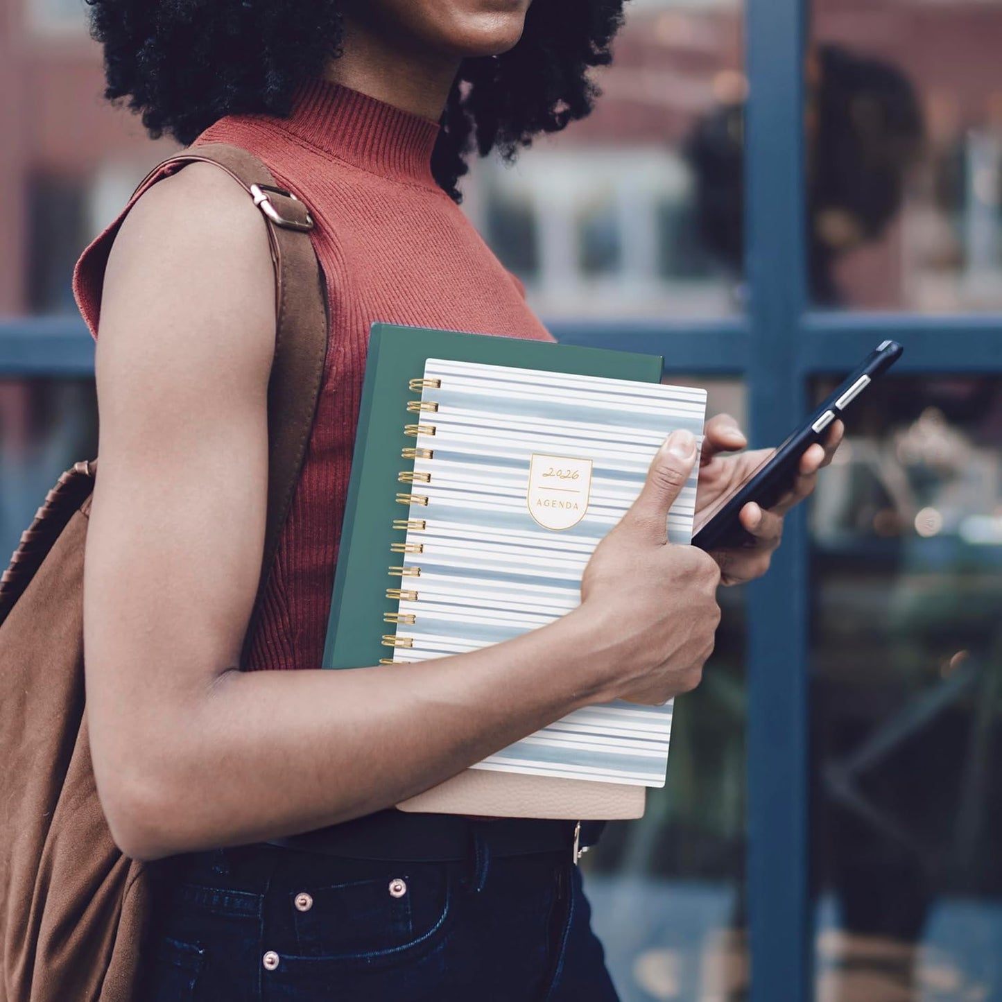 Cambridge 2026 Planner by Leah Bisch, Weekly & Monthly, 5.5" x 8.5", Small, Stripe (LB42-200-26)