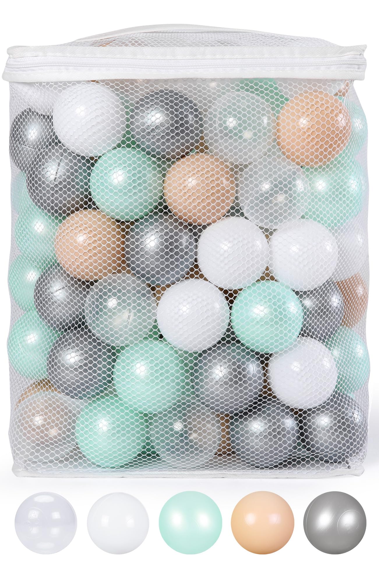 STARBOLO Ball Pit Balls for Toddlerss- 100 Pieces Crush Proof Plastic Toy Balls for Toddler Ball Pit, Ball Pit Play Tent, Baby Pool Water Toys, Kiddie Pool, Party Decoration, Photo Props
