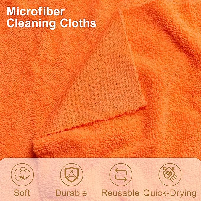LIVOS 30 Pack Microfiber Cleaning Cloth, 14"x18" Microfiber Towels for Cars, Lint Free Cleaning Rags for House, Kitchen, Window