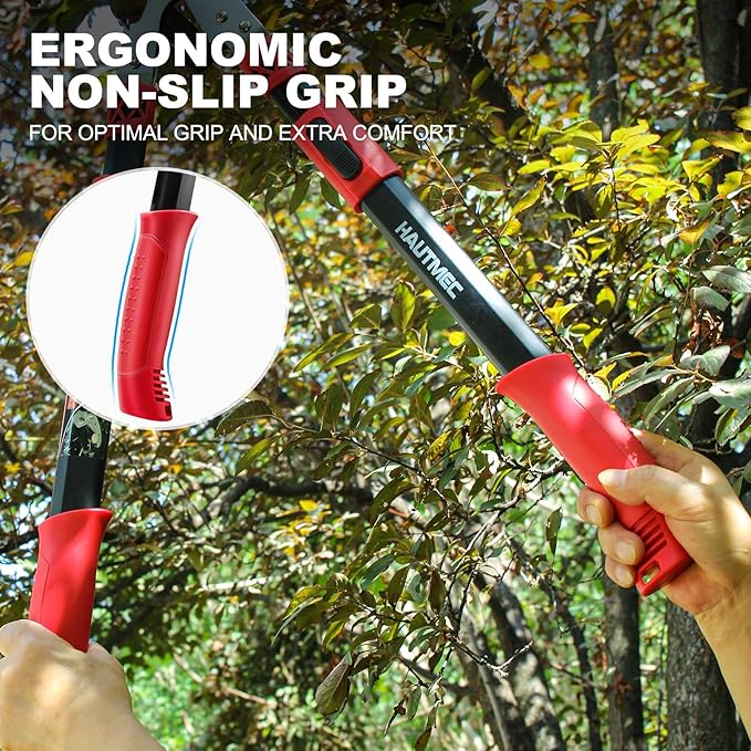HAUTMEC Anvil Loppers for Tree Trimming Heavy Duty, Extendable 27-37'' Garden Loppers with Compound Action System, 2" Cutting Capacity,with replacement blades, HT0461
