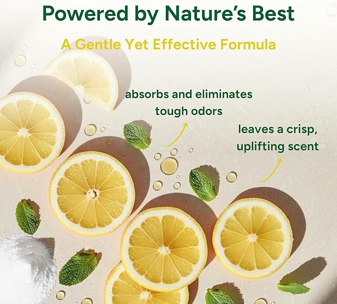 Good Natured Brand | Carpet Deodorizer & Freshener Powder | 31 oz Pet Odor Eliminator for Strong Odor & Pet Urine | Fresh Natural Lemon & Eucalyptus Scent | Safe for Homes with Pets