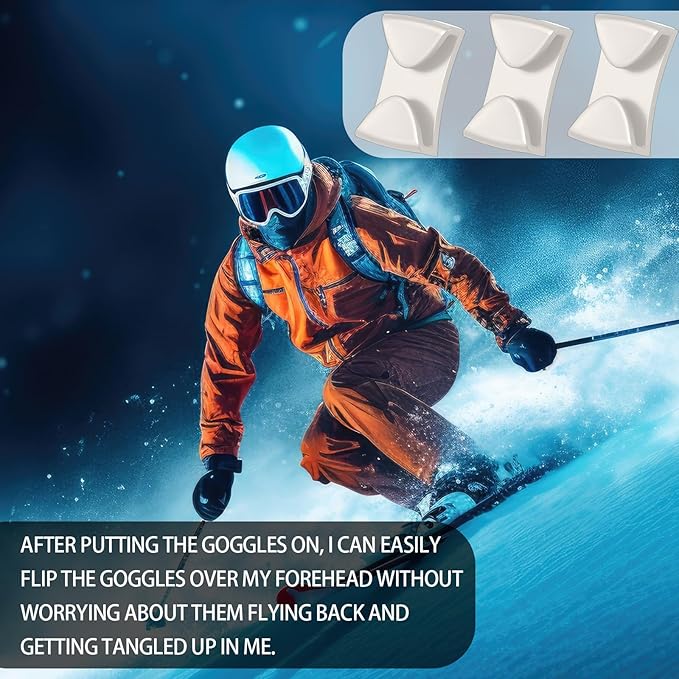 6 Pcs Goggle Clip Winter Sports Ski Helmet Goggle Clip Anti Slip Replacement for Winter Snowboard