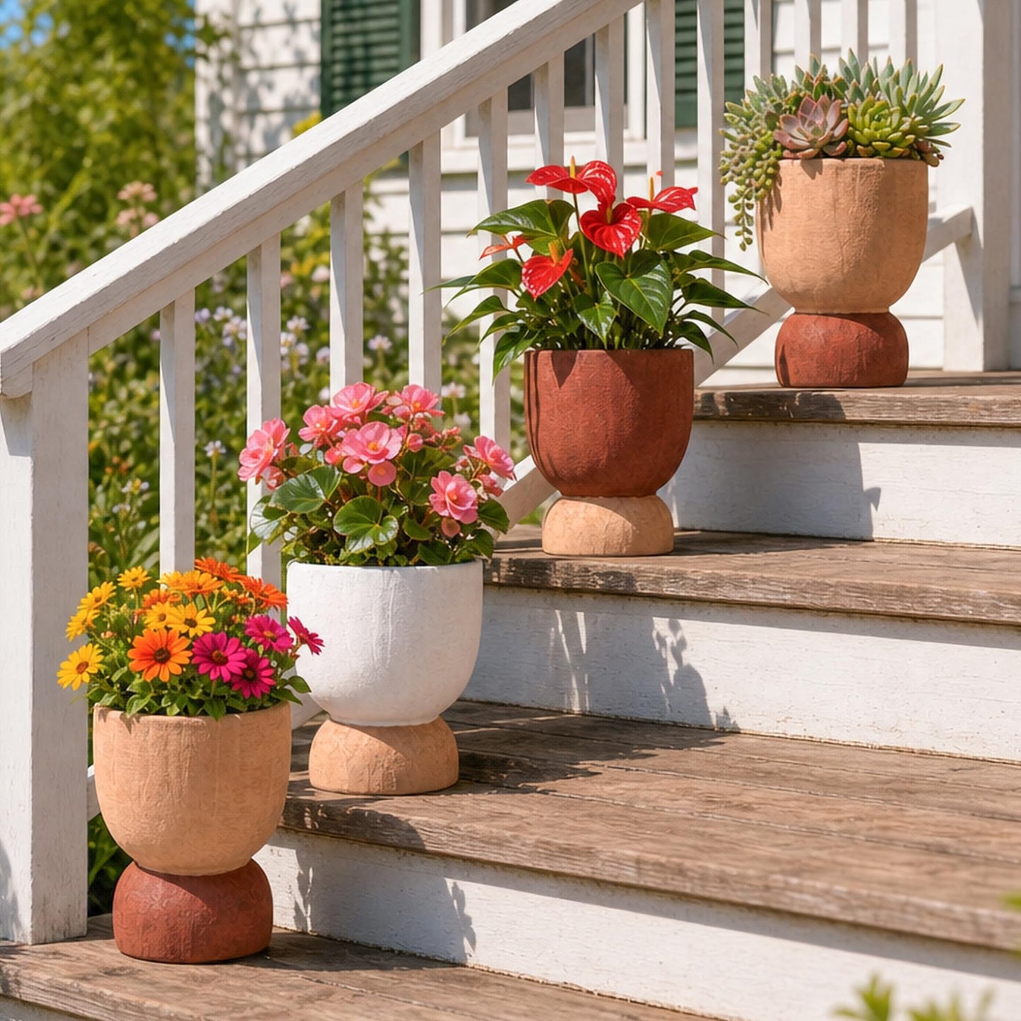 DREAMLOOM Terracotta Planter for Plant Flowers, 6.4Inch Terracotta Pots for Succulents, Bonsai, Fairy Gardens, Herbs, Terra Cotta Color (Light Terracotta)