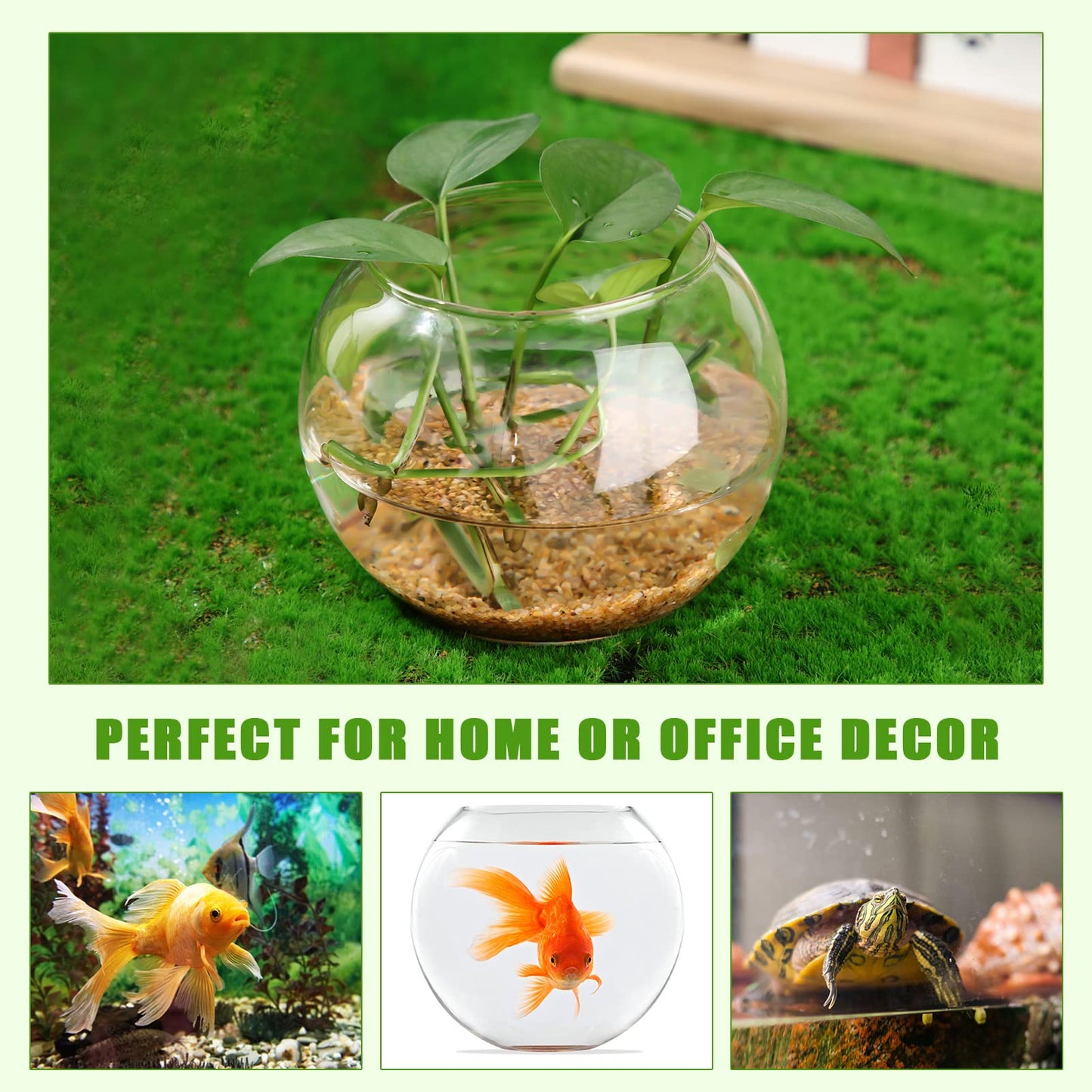 12 Pcs Glass Bubble Bowl Vase Bulk, Clear Round Glass Centerpiece Bowls for Valentine's Wedding Table Decor, Fish Flower Bud Vase Terrarium for Event Party DIY (3.5" h X 4.7" w)