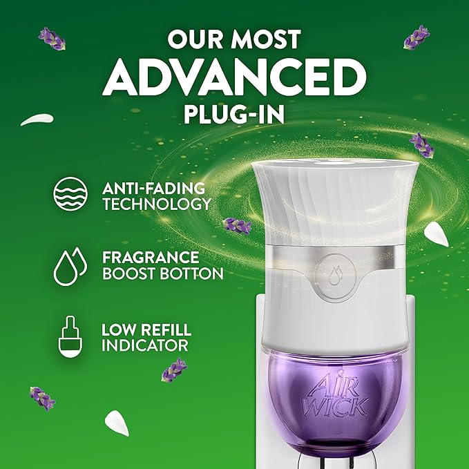 Air Wick Plug In Scented Oil Refill,Lavender & Chamomile, 10 ct