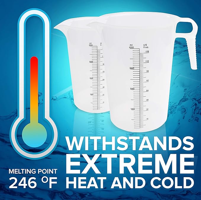 16oz (2 Cup) Measuring Pitcher, Plastic, Multipurpose - Great for Oil, Chemicals, Pool and Lawn - Ounce (oz) and Milliliter (mL) Increments (500 mL)
