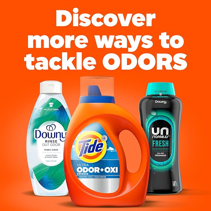 Tide Ultra Odor Defense Plus Oxi Liquid Laundry Detergent, 92 fl oz, 65 Loads, Advanced Odor and Stain Fighting Laundry Detergent Liquid