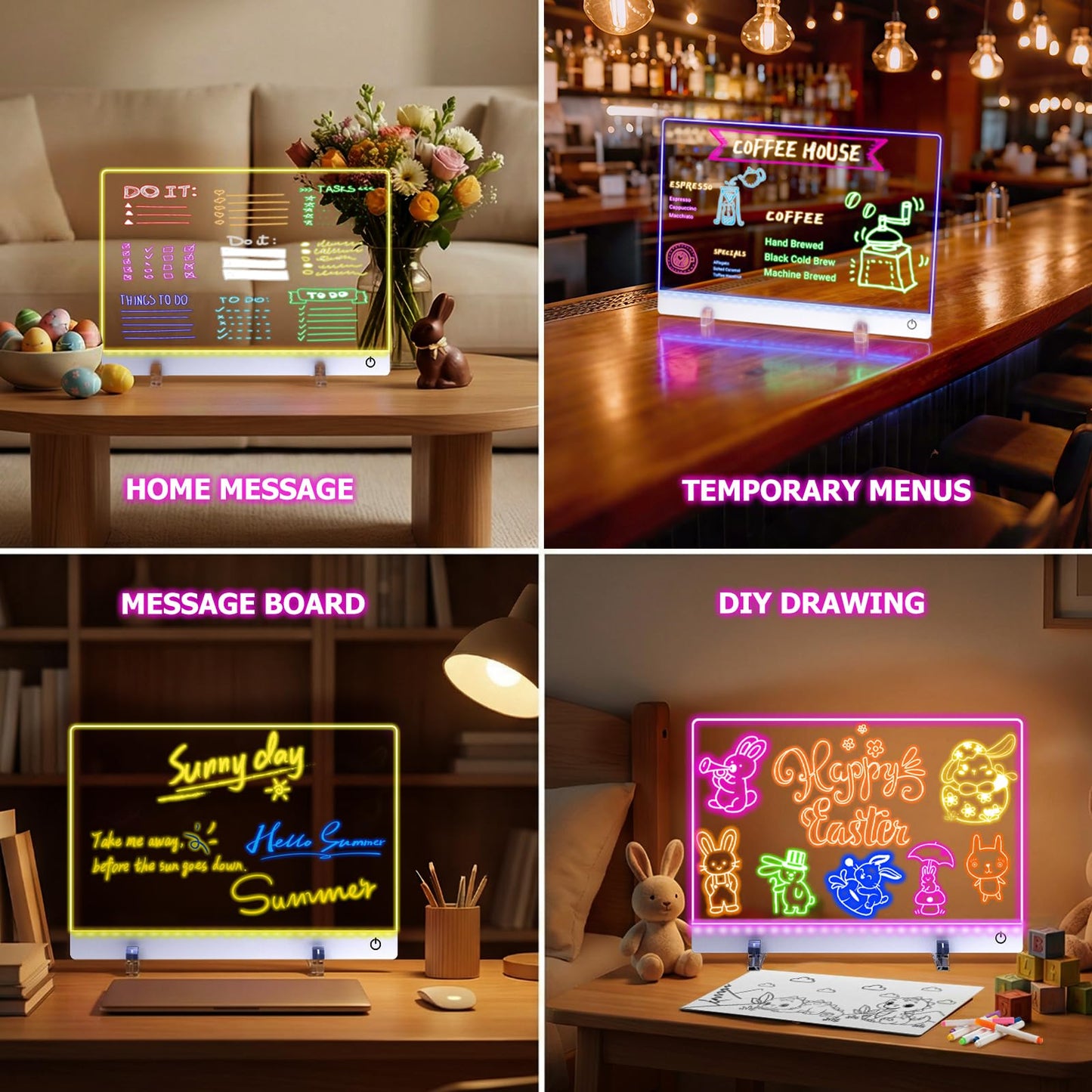 16.8-Inch Led Drawing Board for Kids: Rechargeable Lumiboard LED Drawing Tablet with 7 Colors&3 Dynamic Modes Dry Erase Boards Light Up Drawing Board Toys Birthday Gifts for Grandkids Girls Teens