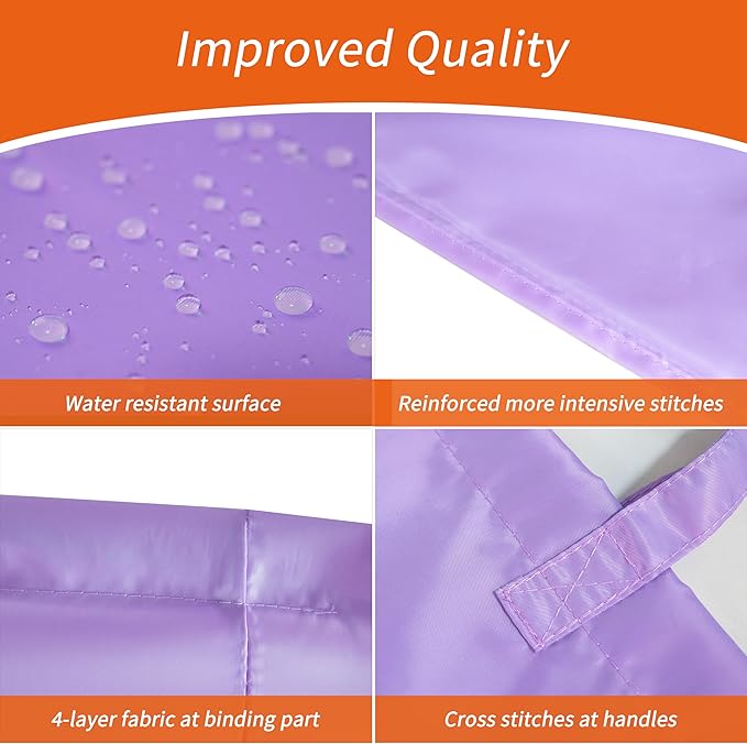 Polecasa Small Heavy Duty Laundry Bag with 130gsm Tear Resistant Fabric and Handles, Easy to Carry Durable Dirty Clothes Drawstring Bag, Perfect for College Dorm, Travel, 2 Pack 21”x24”,Purple