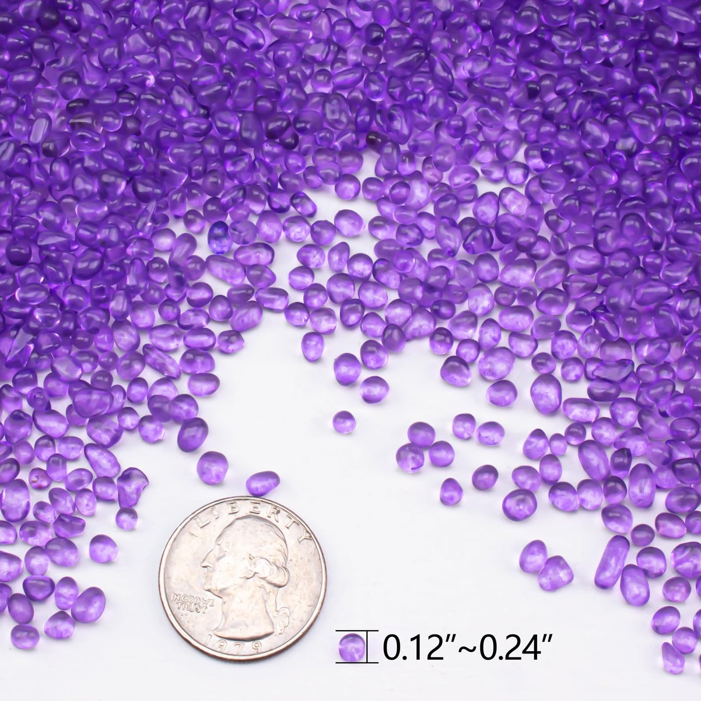 Keedolla Purple Aquarium Glass Pebbles Stones, 3 LB Aquarium Decorative Stones Fish Bowl Rocks Gravel for Betta Fish Tank, Vase Filler, Succulent Plants Decor