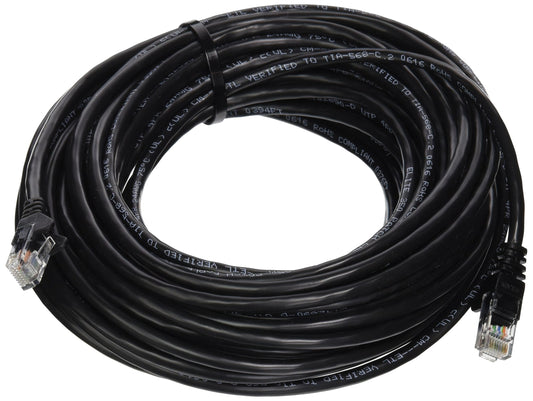 50Ft Cat5E Black Snagless Patch Cord Taa