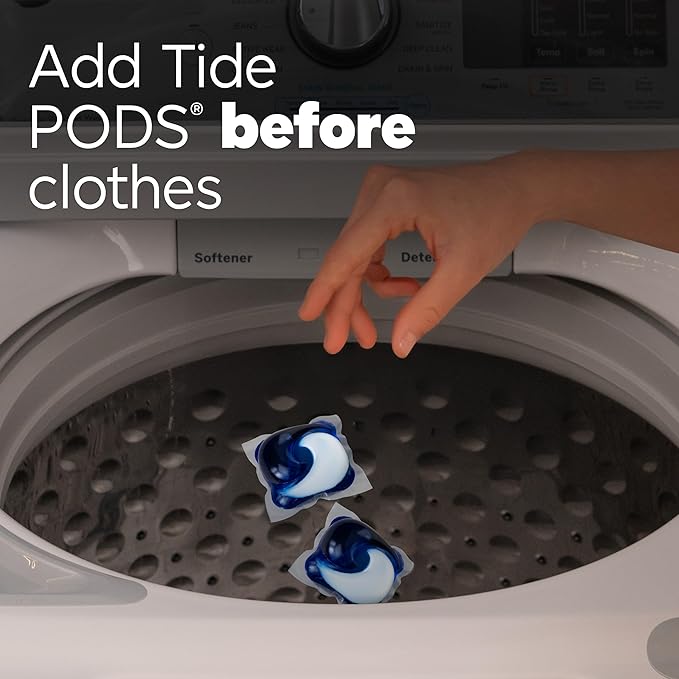 Tide PODS laundry detergent pacs, 3-in-1 Stain Remover, Odor Fighter, Color Protector, 76 Count, HE compatible, Spring Meadow Scent