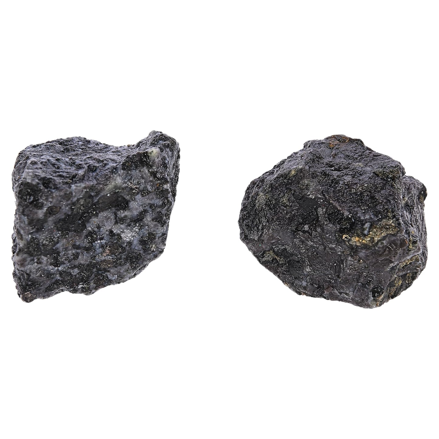 ANAYA AGATE Indigo Gabbro 2 Pcs Raw Crystals Rough Gemstones w/Authenticity Card, Velvet Pouch - Large 1.25–2.0" Raw Stones for Tumbling, Cabbing, Polishing, Cutting Natural Healing Crystals for Home Decor, DIY Stones