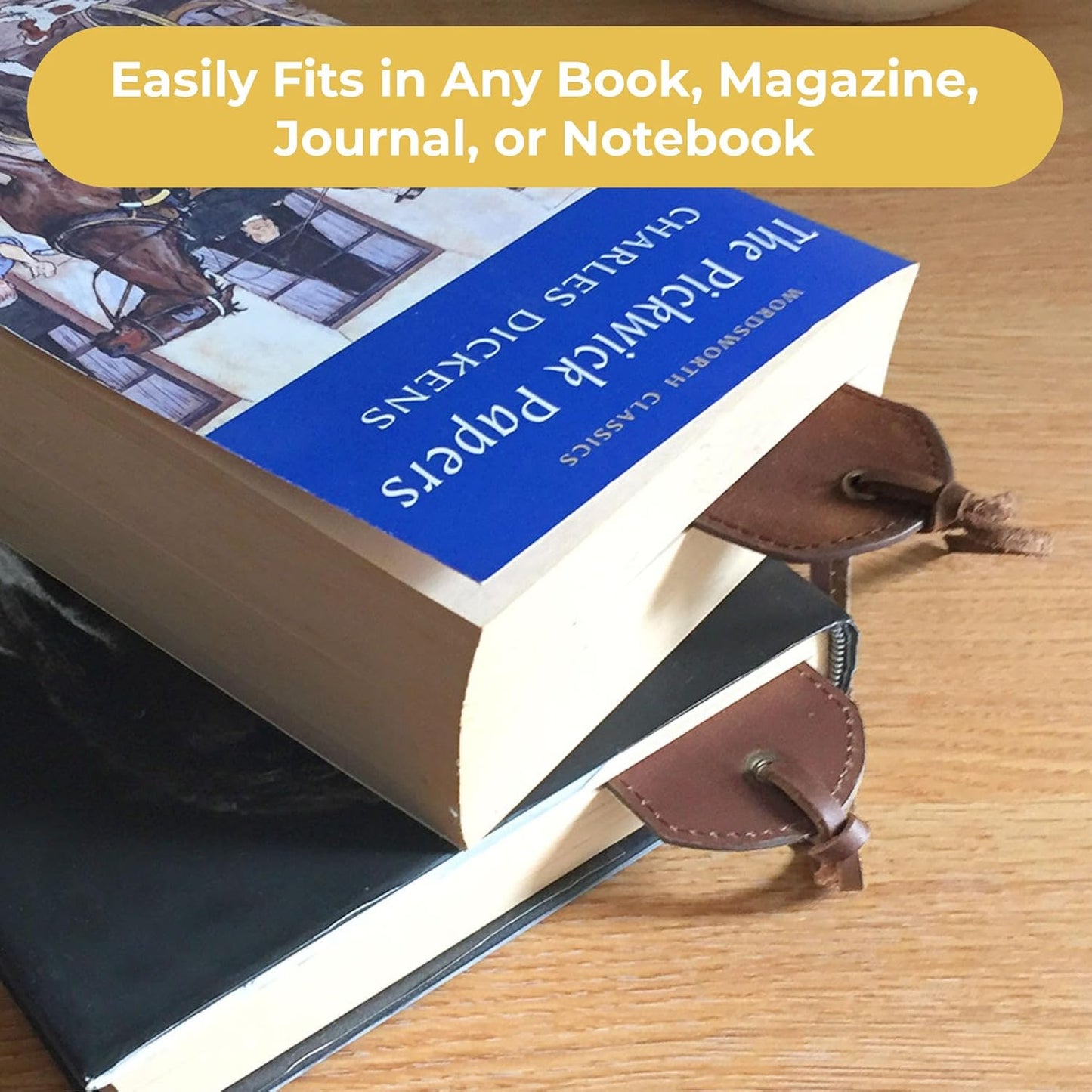 Leather Bookmark Handmade with Sugar Skull Heart Design - 2 Genuine Leather Book Marks for Reading - Unique Bookmarks for Men Women Girls | Gothic Book Lover Gifts for Bookworms Relatives and Friends