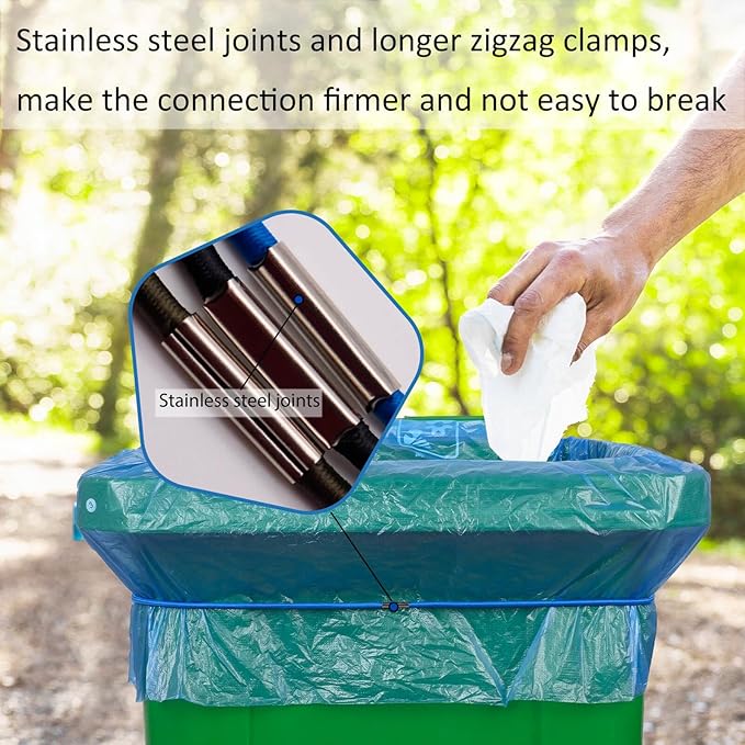 Trash Can Bands, Hongmed Heavy Duty Rubber Bands Fit 50 to 96 Gallon Cans for Kitchen/Office/Garage, Secure Large Garbage Bags(Black/Blue/Green)