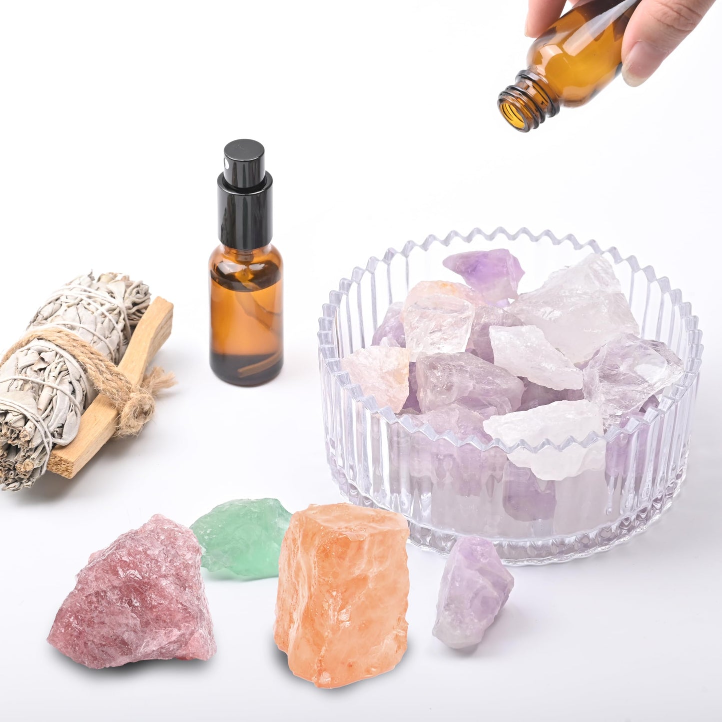 Orange Salt Raw Stones 1PC, Gemstones Raw Stones and Healing Crystals, Hand Carved Natural Pocket Raw Crystals for Decoration Tumbling, Garden, Home Decor(1.18"-1.97")