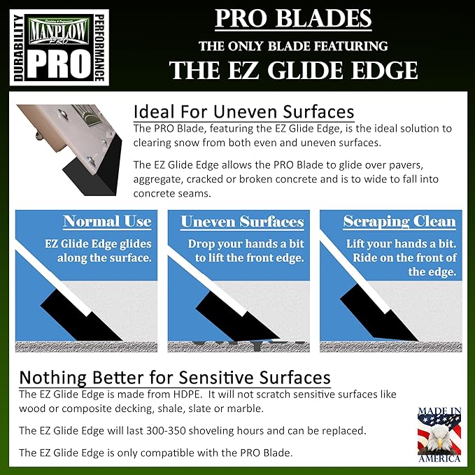Manplow PRO42 PRO Snow Pusher, 42"