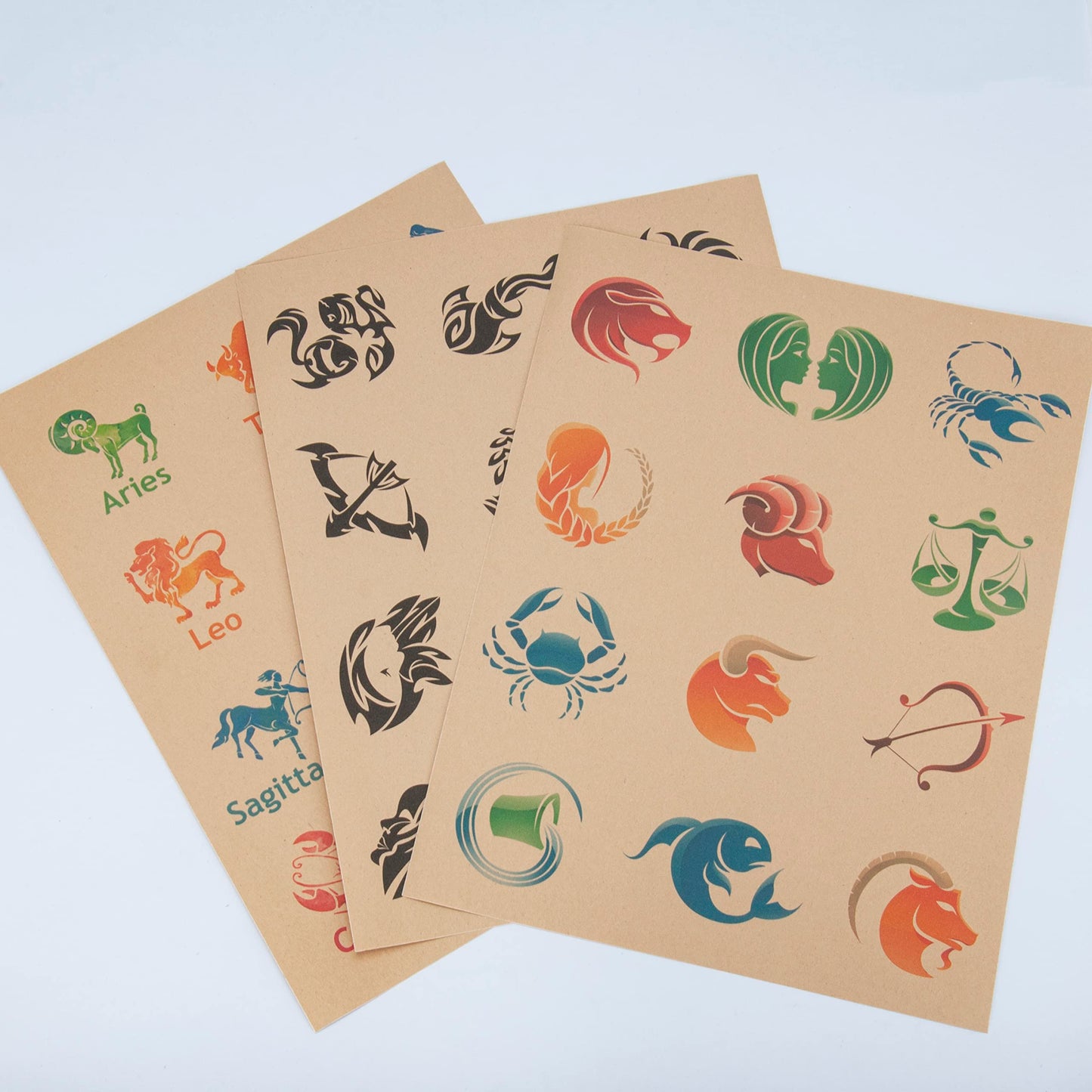 NATURALABEL 100 Sheets Printable Kraft Sticker Paper for Laser & Inkjet Printers - Full Sheet Self-Adhesive Craft Labels, Matte, Letter Size (8.5" x 11")