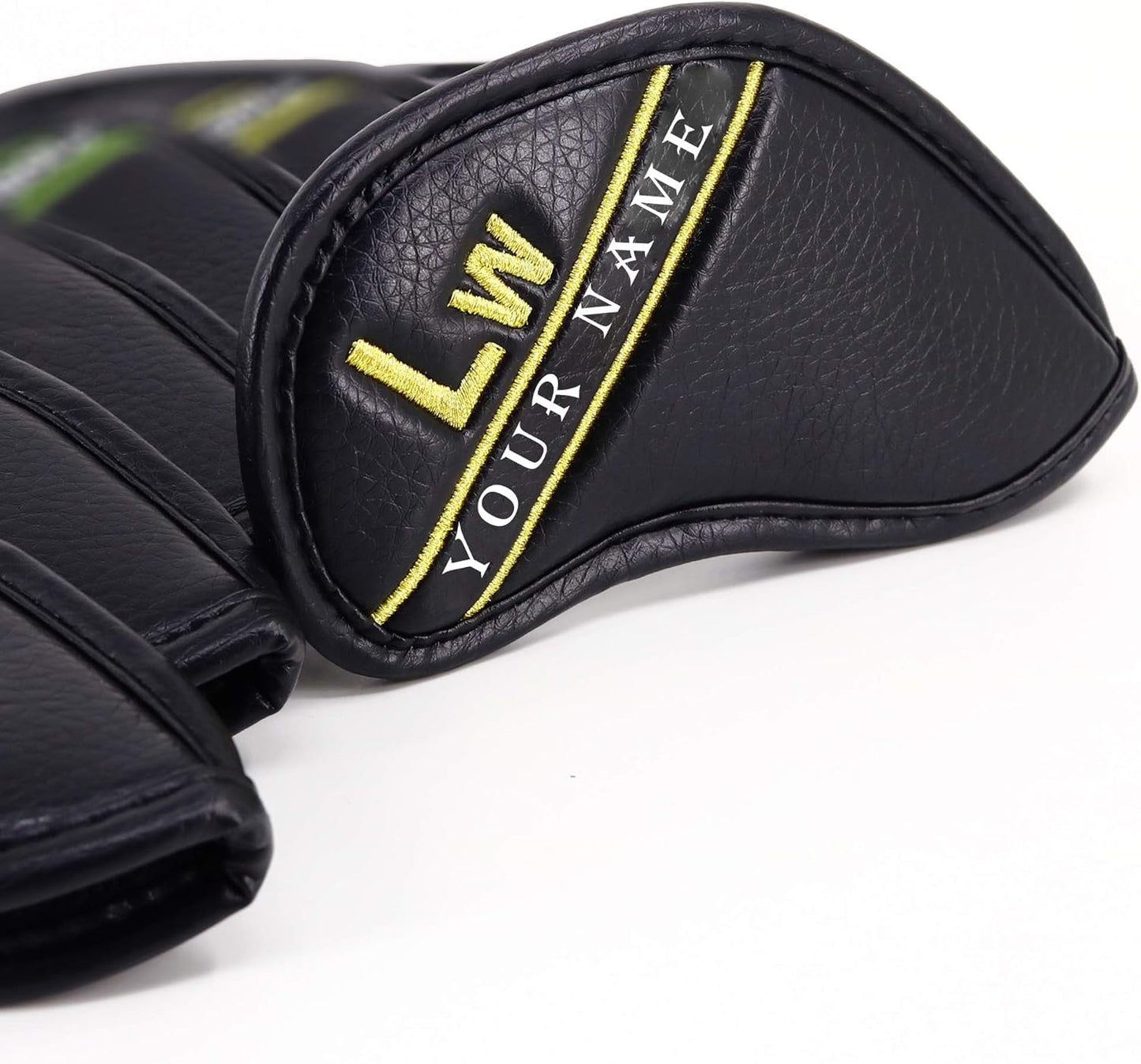 CRAFTSMAN GOLF 12pcs or 1pc Black Leather Golf Iron Head Covers Set Headcover Colorful Number Embroideried for Callaway Ping Taylormade Cobra Also Custom Version w/Your Name