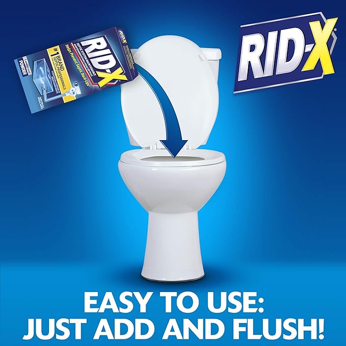 RID-X Professional Septic Treatment, Septic Tank Treatment, 12 Month Supply Of Powder (6 Packs x 2 Month Supply), 117.6 oz