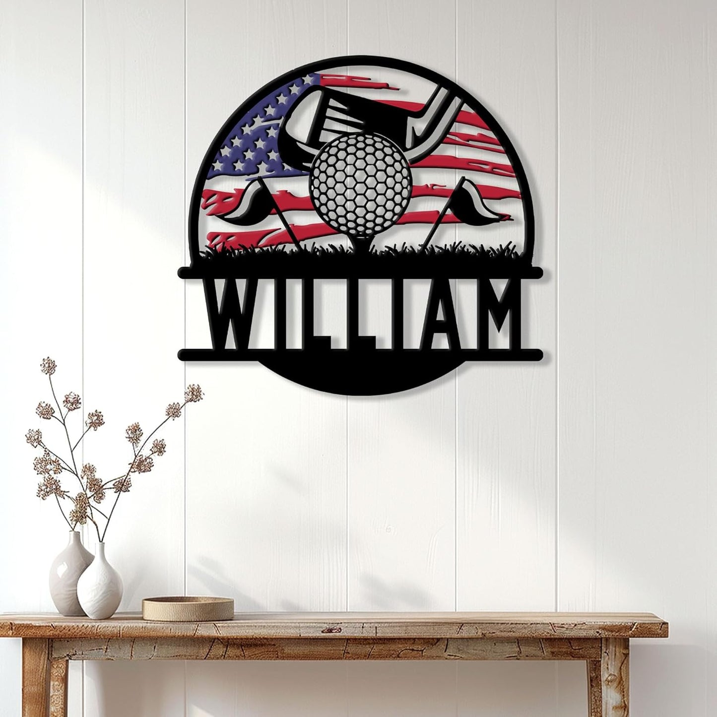 Custom Golf Metal Sign – Personalized Name Wall Decor for Yard, Porch, Garage, or Room – Gift for Dad, Mom, Son, Daughter, or Coach on Birthday or Team Celebration