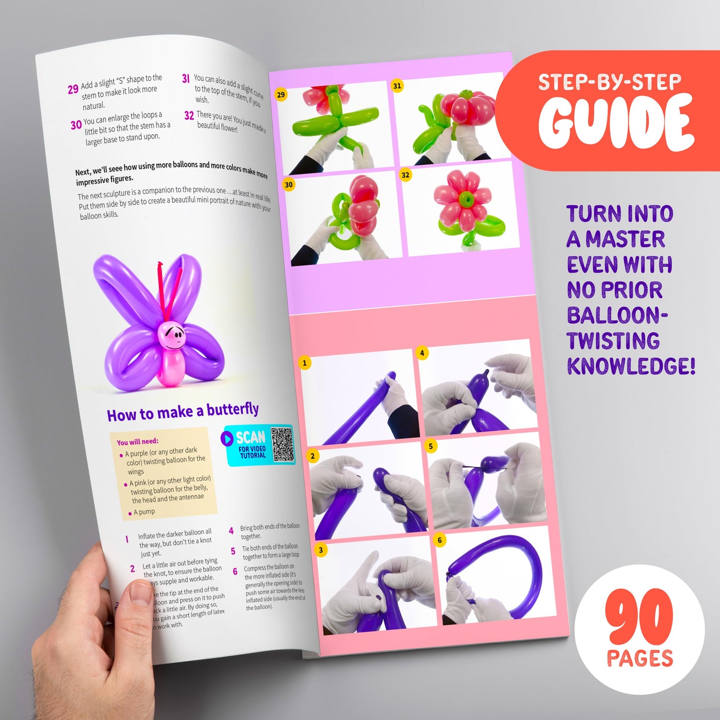 Dan&Darci Balloon Animal Twisting Kit with Pump for Kids - Boy & Girl Gift - Birthday Gifts for Girls and Boys - Arts and Crafts for Ages 8-12 - 6 7 8 9 10 11 12 Year Old - Animals Balloons