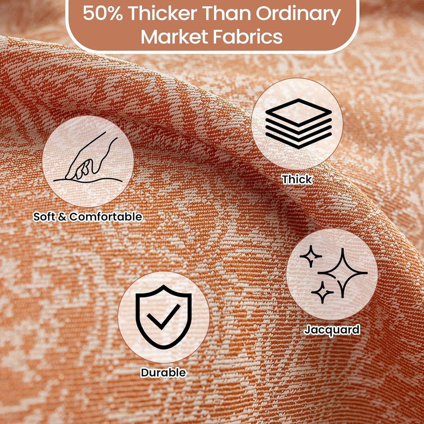 STACYPIK Boho Sofa Cover for Pets, Orange Geometric Couch Cover for 3 Cushion Sofa, Washable Dogs Protector for Living Room, Anti-Slip Sectional Covers for Loveseat with Tassel Throw Blanket-71X150IN