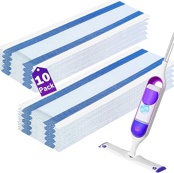 Disposable Power Mop Pad Refills for Swiffer Power Mop, Thicker Power Mop Pads Refills, Super Absorbent Multi-Surface Mopping Pad Refills for Floor Surface Cleaning, 10 Count