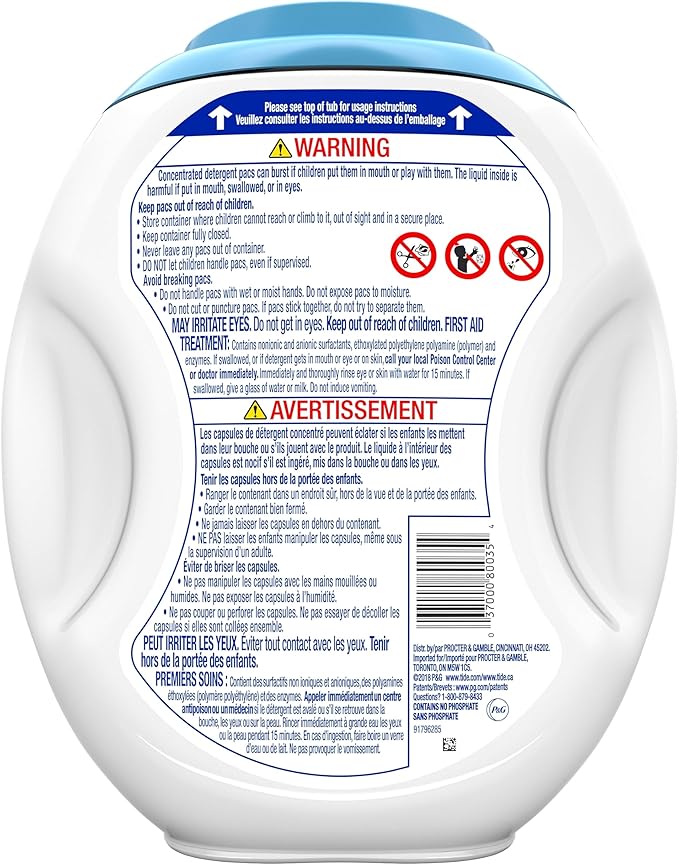 Tide PODS Free and Gentle, Laundry Detergent Soap PODS, HE, 96 Count - Unscented and Hypoallergenic for Sensitive Skin, Free and Clear of Dyes and Perfumes