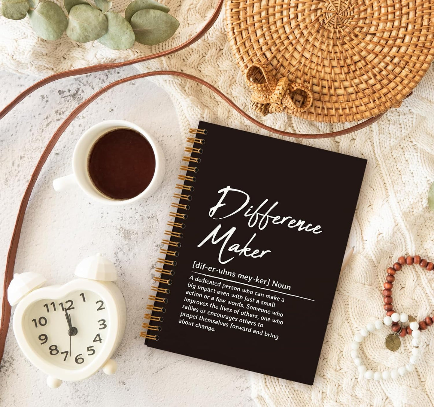 Difference Maker Gift Notebook, Employee Appreciation Gifts, Thank You Gifts for Women Men Principal Boss Mentor Teacher, Farewell Goodbye Retirement Gifts for Coworkers, Motivational Leadership Gifts Spiral Notebook 5.5 x 8.3