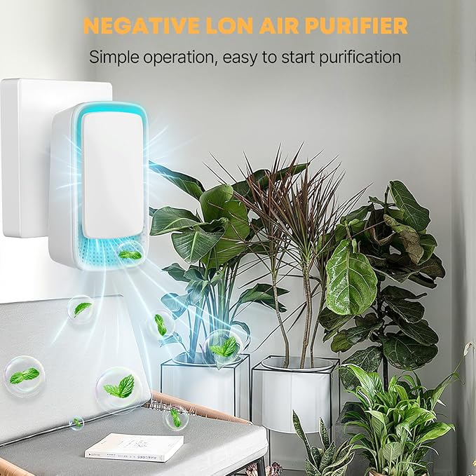 8Pack Plug In Air Ionizers for Home Negative Ion Technology Air Purifier for Bedroom,2025 Quiet Operation Air Freshener for Home,Bedroom,Office,Garage Room,Portable Air Purifiers Odor,Pets Smell