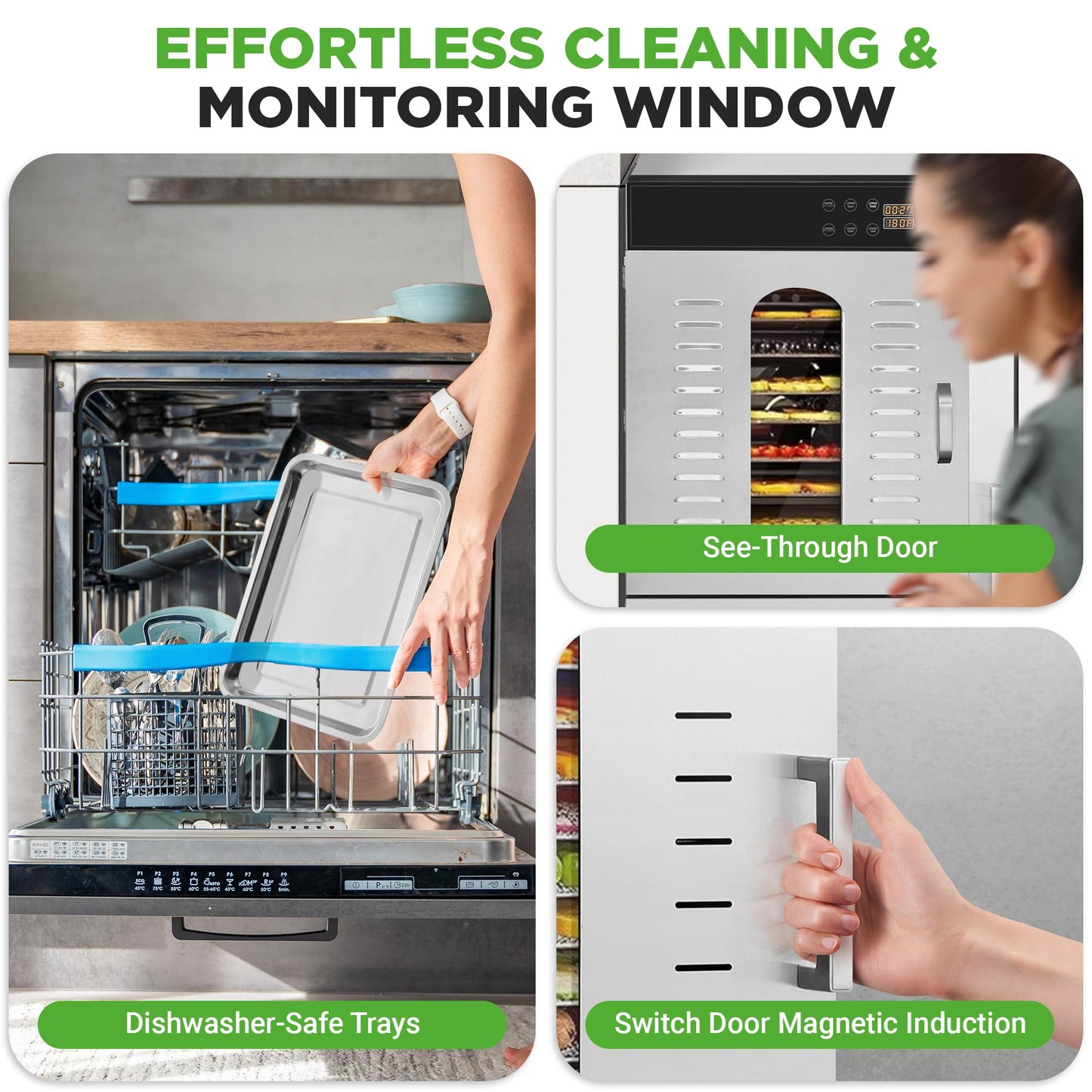 Nutrichef 32 Layer & 2 Chamber Commercial Food Dehydrator Machine - Stainless Steel Trays, Digital Timer And Temperature Control