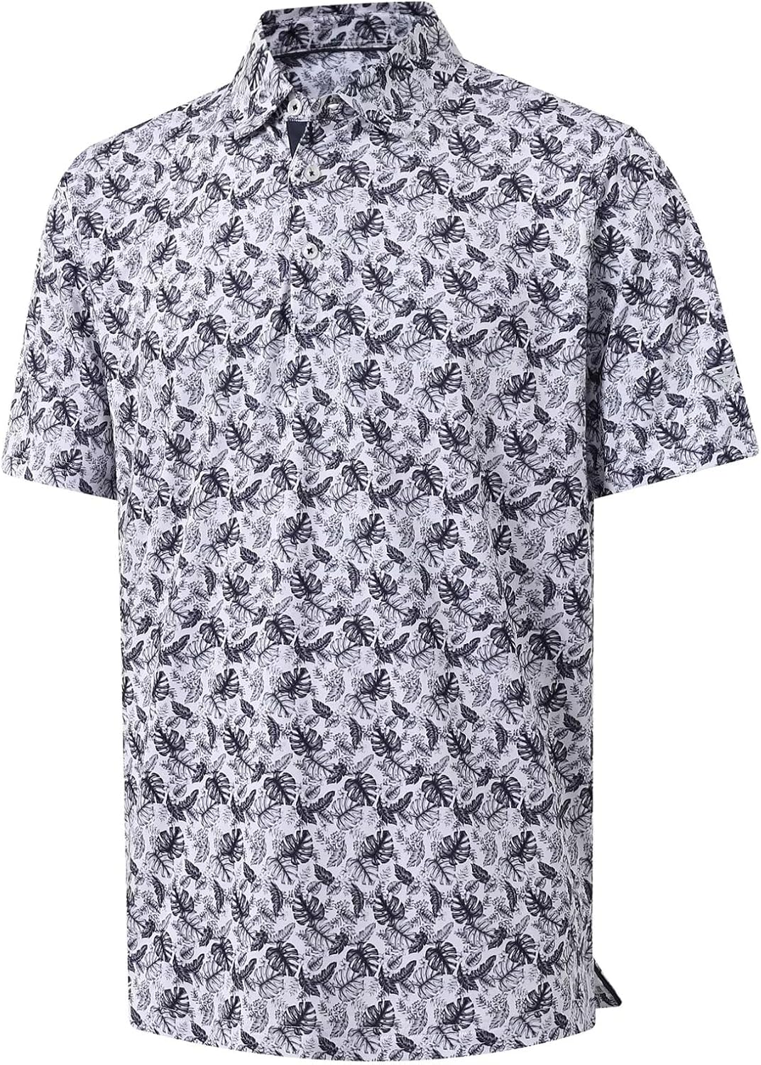 M MAELREG Mens Golf Shirt Short Sleeve Dry Fit Print Moisture Wicking Performance Patterns Collared Polo Shirt