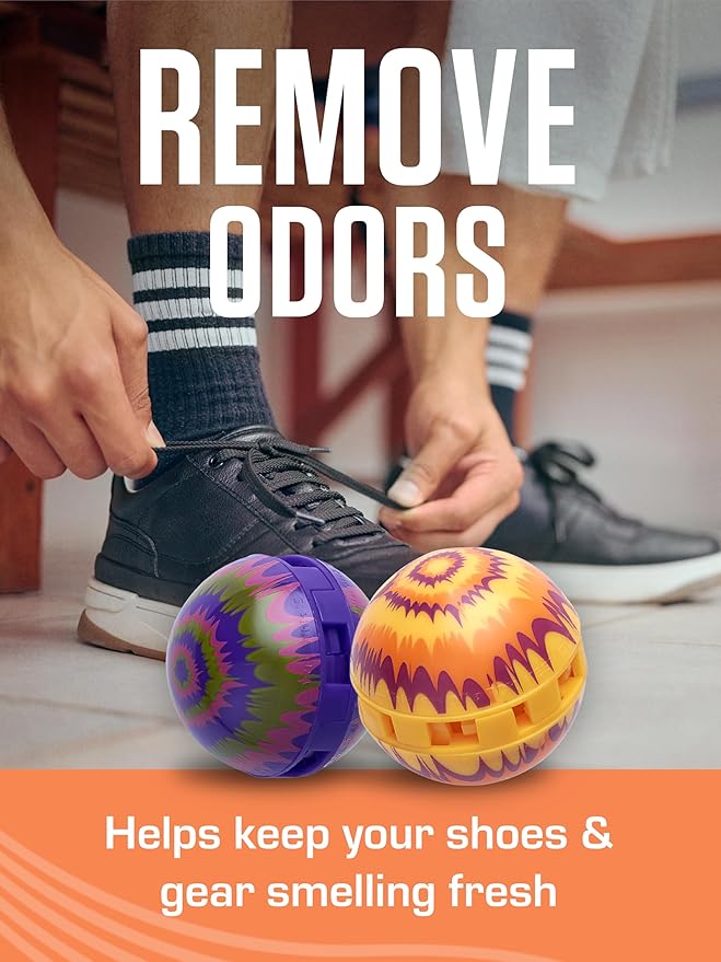 Sneaker Balls Odor-Fighting Shoe Fresheners, Eliminates Unpleasant Smells, Perfect For Sneakers, Gym Bags, Gear Bags, Drawers, Lockers, And More!, Matrix, 6 Pack