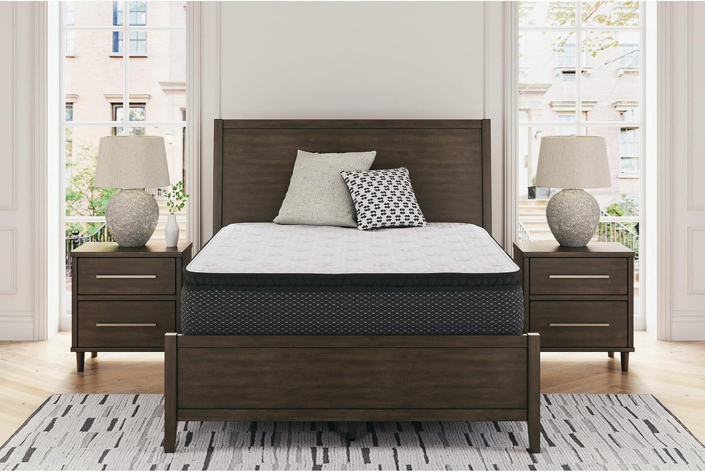 Signature Design by Ashley Limited Edition Pillow Top 13 " Pillow Top Hybrid Mattress with Gel Memory Foam, Edge Support for Cool Sleep and Pressure Relief, Twin, Fiberglass Free, Mattress In A Box