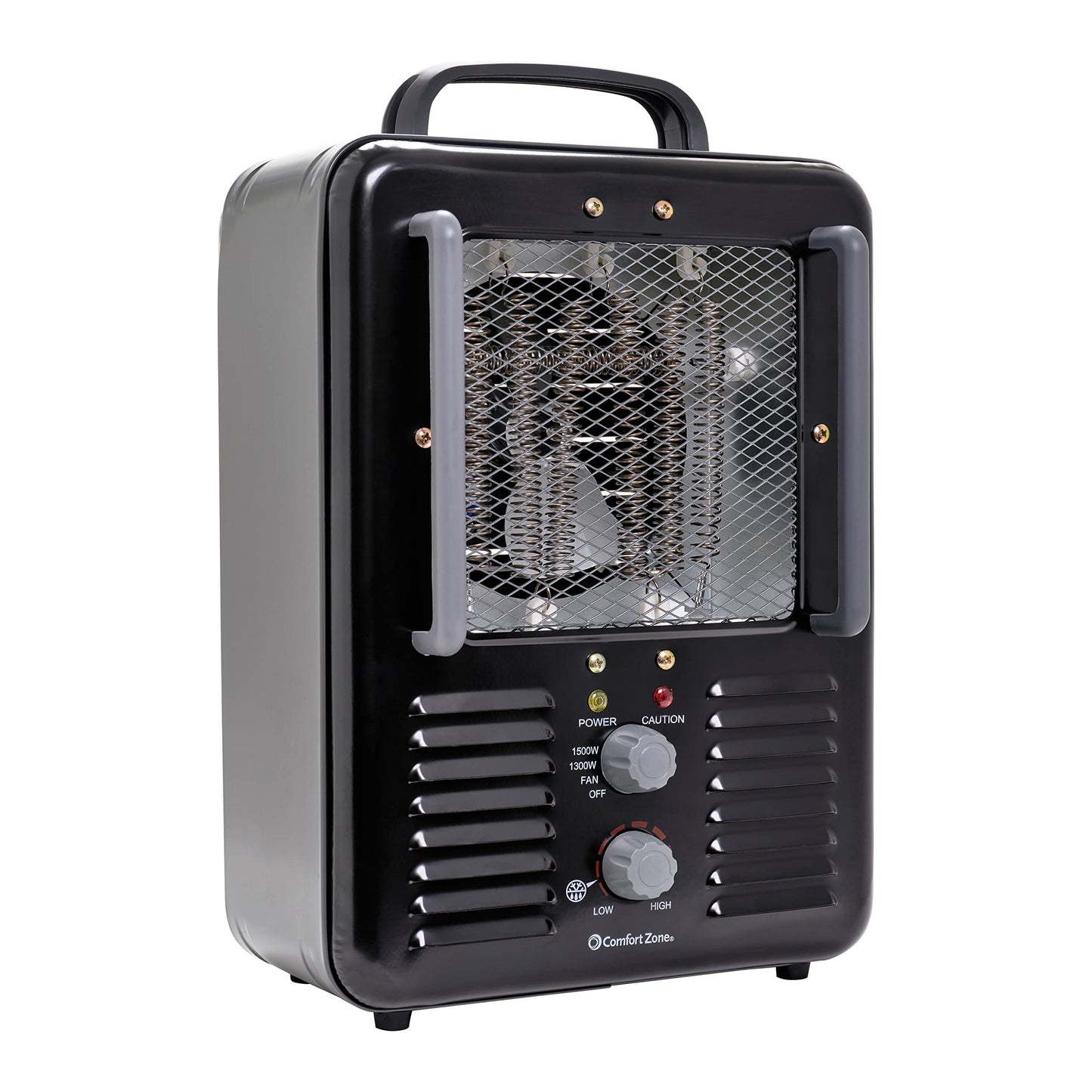 Comfort Zone Electric Portable Milkhouse Style Utility Space Heater with Adjustable Thermostat, Overheat Protection, and Safety